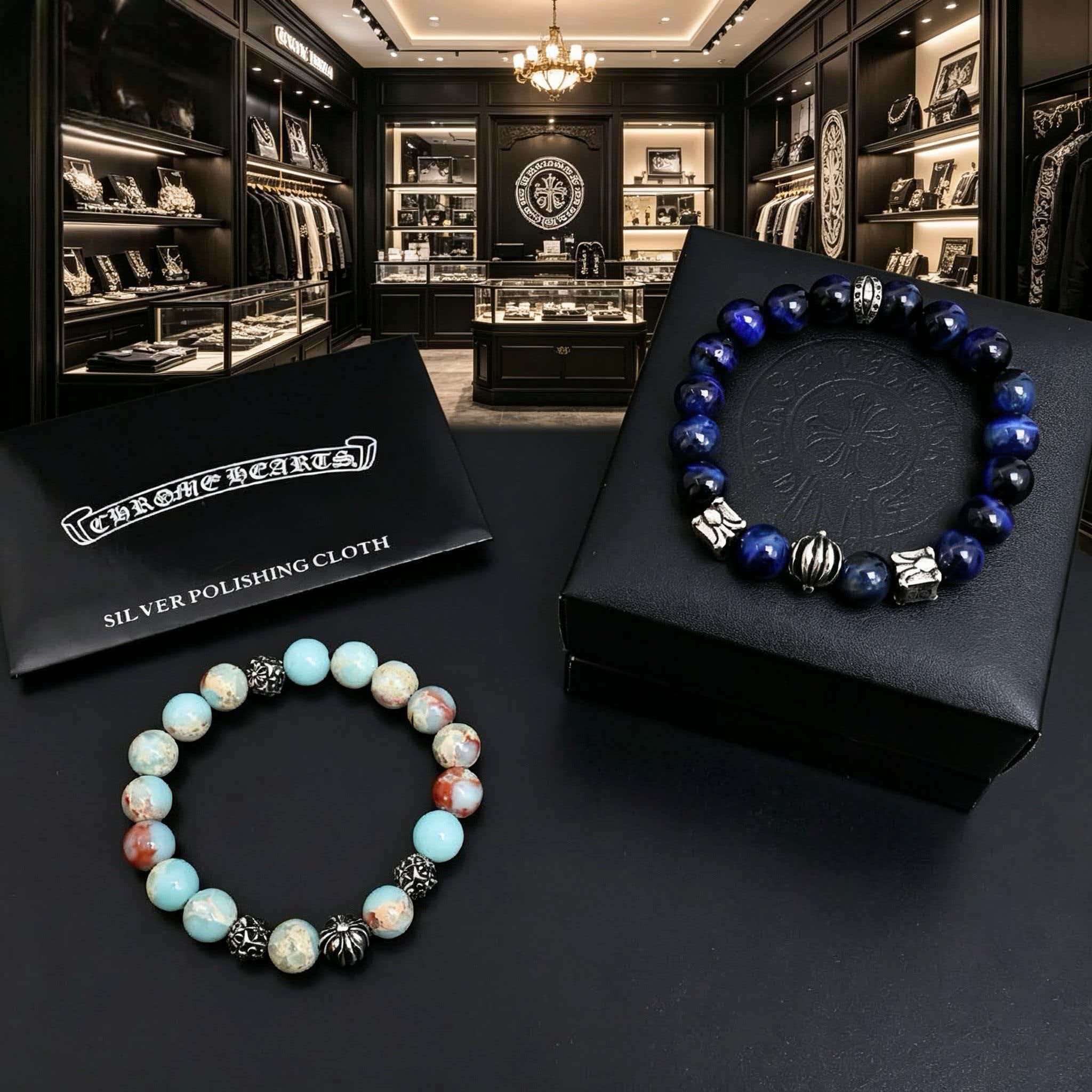 Chrome Hearts Chroma Hearts Gemstone Bracelet Chrome Hearts Chroma Hearts Gemstone Bracelet